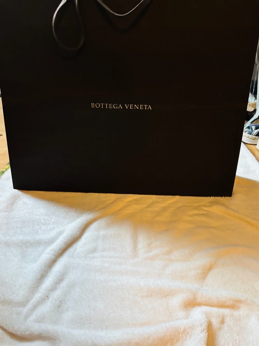 Bottega Veneta Large Chocolate Brown Luxury Shopping Gift Bag Authentic